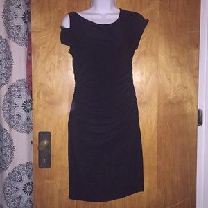 Black Cold Shoulder A.B.S. Collection Dress LBD Size Medium